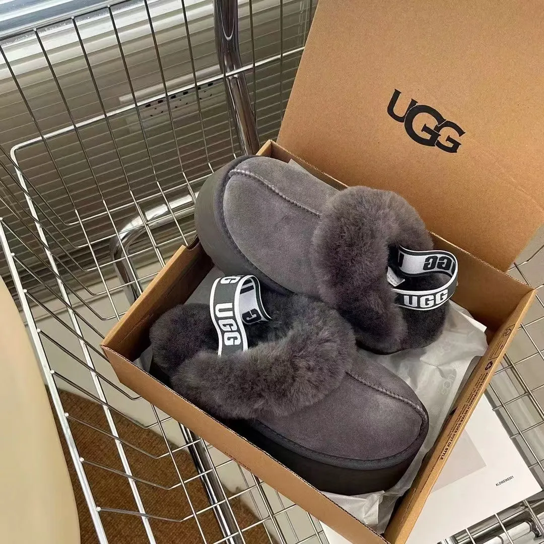 💰 480 UGG sheepskin all-in-one snow boots. The official website recommends 3474 5-layer 5 cm thick-soled slippers. Color: chocolate, mustard, black, gray, maroon, dusk pink. Size: 35-41.